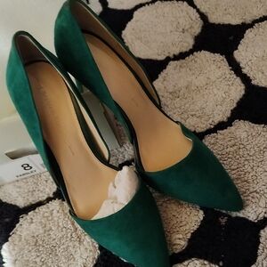 Banana Republic Green Suede Heels